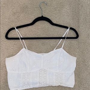 american eagle flower print cropped tank